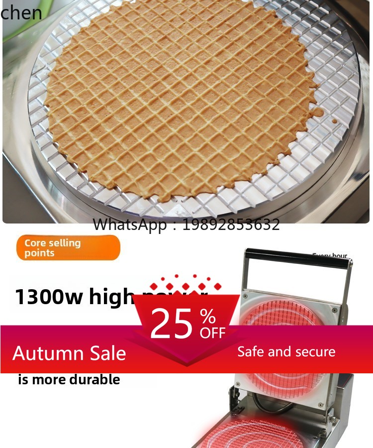 Waffle Cone Maker - Máquina de rollo de huevo, máquina