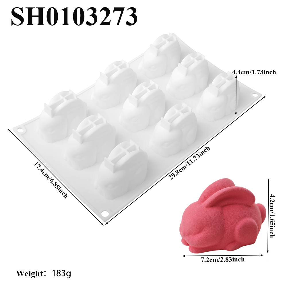 Molde de silicona de 9 cavidad - Bunny Cake Mold reseña y precio
