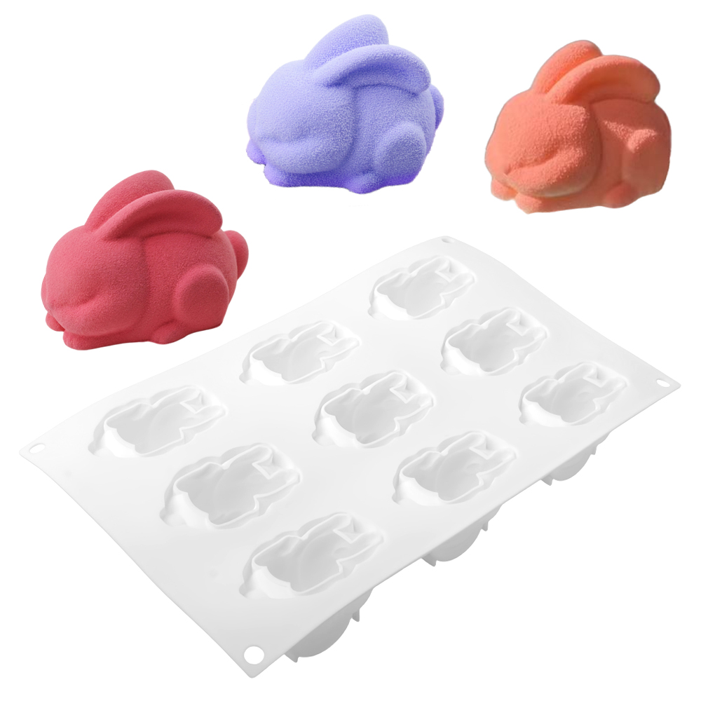 Molde de silicona de 9 cavidad - Bunny Cake Mold reseña y precio